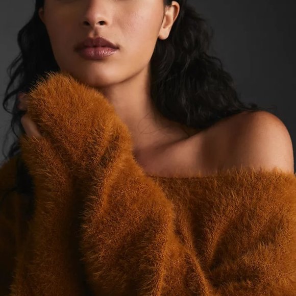 NWT Pilcro Cropped Eyelash Sweater - Size 1X - Picture 7 of 9